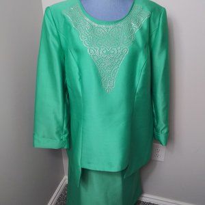 Emerald Green Bling Church Suit